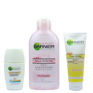 惊爆价 GARNIER 卡尼尔 隔离乳液30ml+爽肤水200ml+洁面乳100ml 套装 55.4元包邮的图片