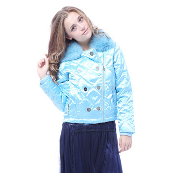 京东商城 雅鹿 冬季女士兰狐毛领短款羽绒服 Y