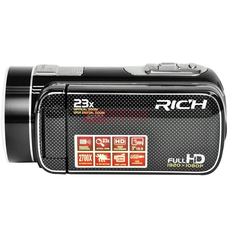 莱彩(RICH)HD-A230数码摄像机(黑色)|一淘网优