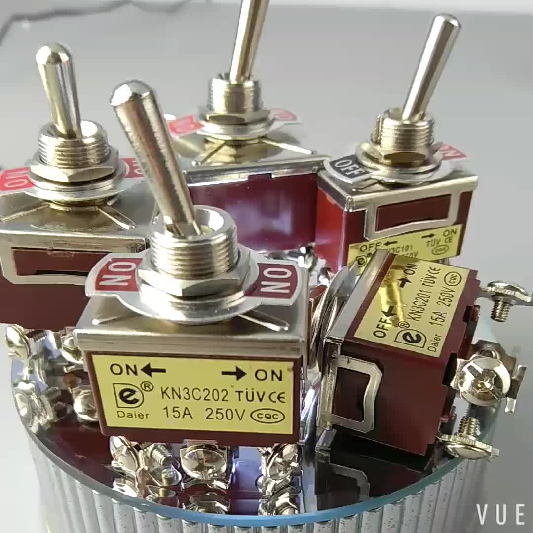 12mm 15a 3pdt On Off On Screw Terminals 9pins 3 Pole Toggle Switch