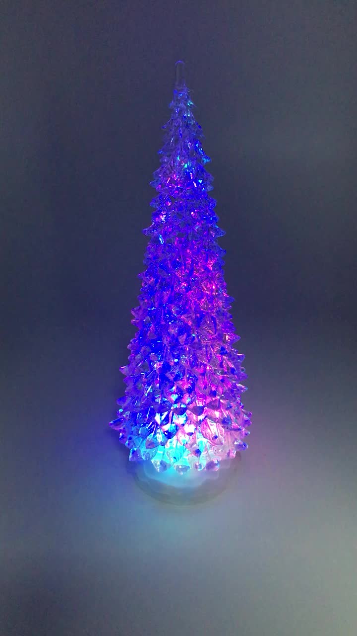 Battery Operated 5 Layer Colorful Lights Led Acrylic Tabletop Christmas Tree With Running Water Inside Battery Operated 5 Layer Colorful Lights Led Acrylic Tabletop Christmas Tree With Running Water Inside