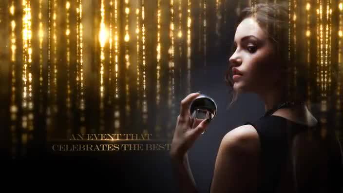 金色粒子帘幕企业年会活动背景颁奖典礼节日晚会栏目包装ae模板-天天素材网