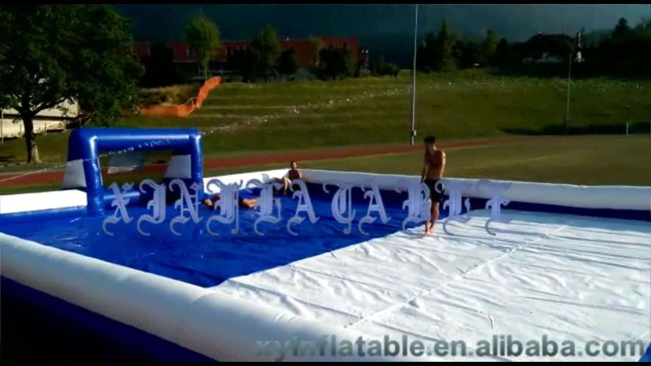 inflatable water soccer field