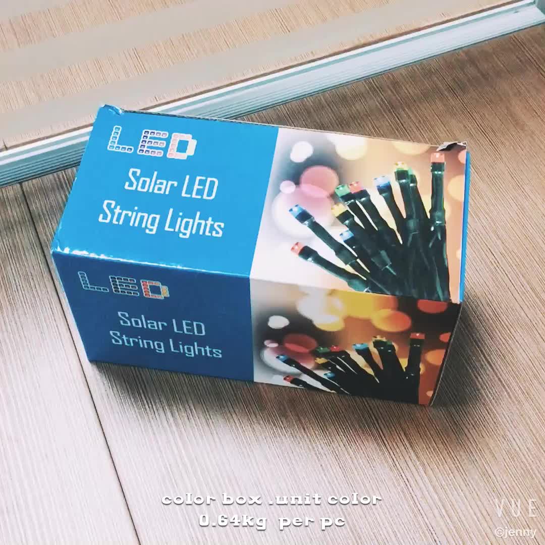 ソーラークリスマス200LEDストリングライト工場卸売屋外LEDライト