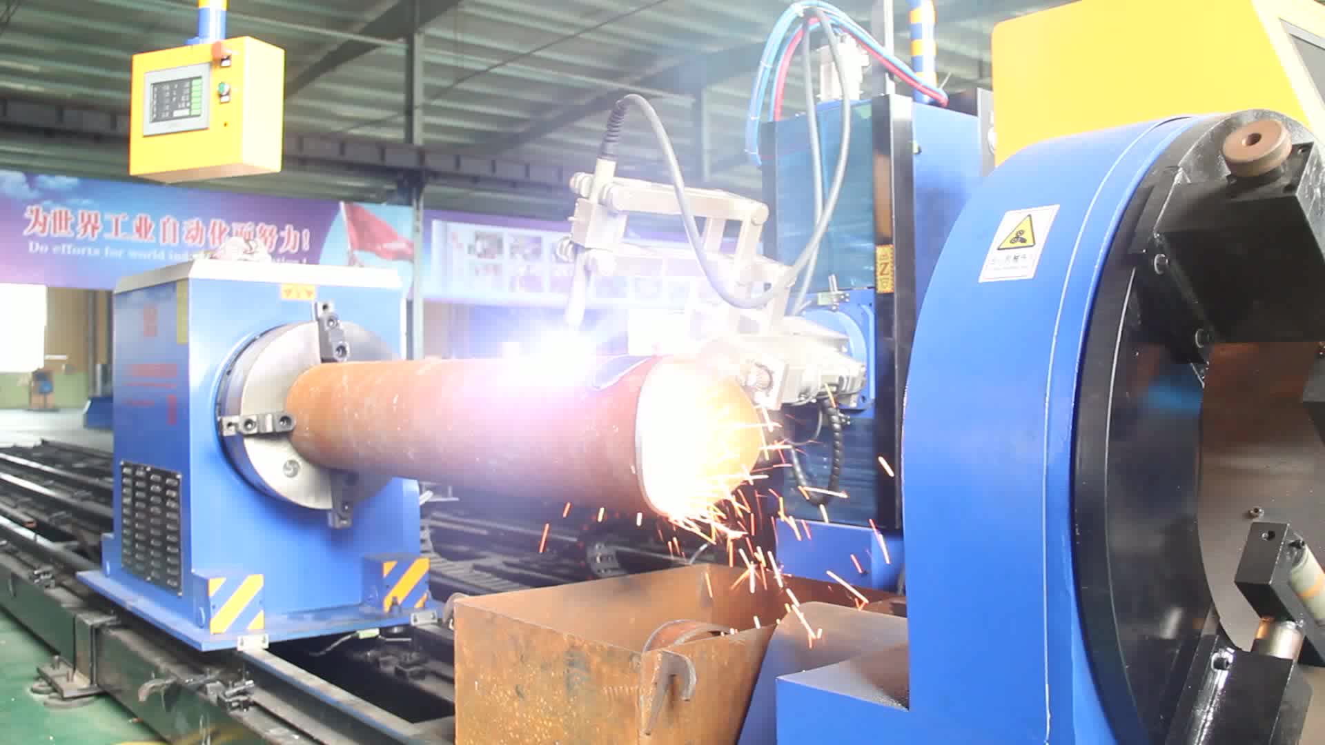 Robot H Beam L C Type Steel Plasma Cutting Processing Coping Machine