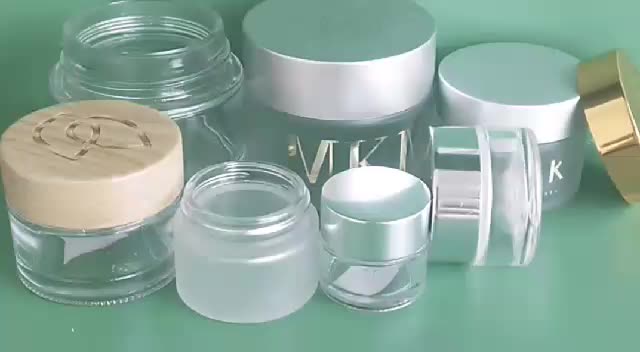 Clear Cosmetic Luxury Glass Jar For Beauty Cream Packing - Buy Glass ...