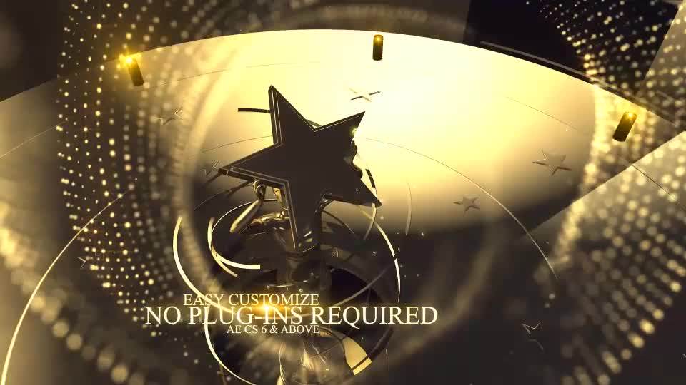 大气小金人3D奖杯企业年会颁奖典礼晚会包装开场片头AE模板-天天素材网