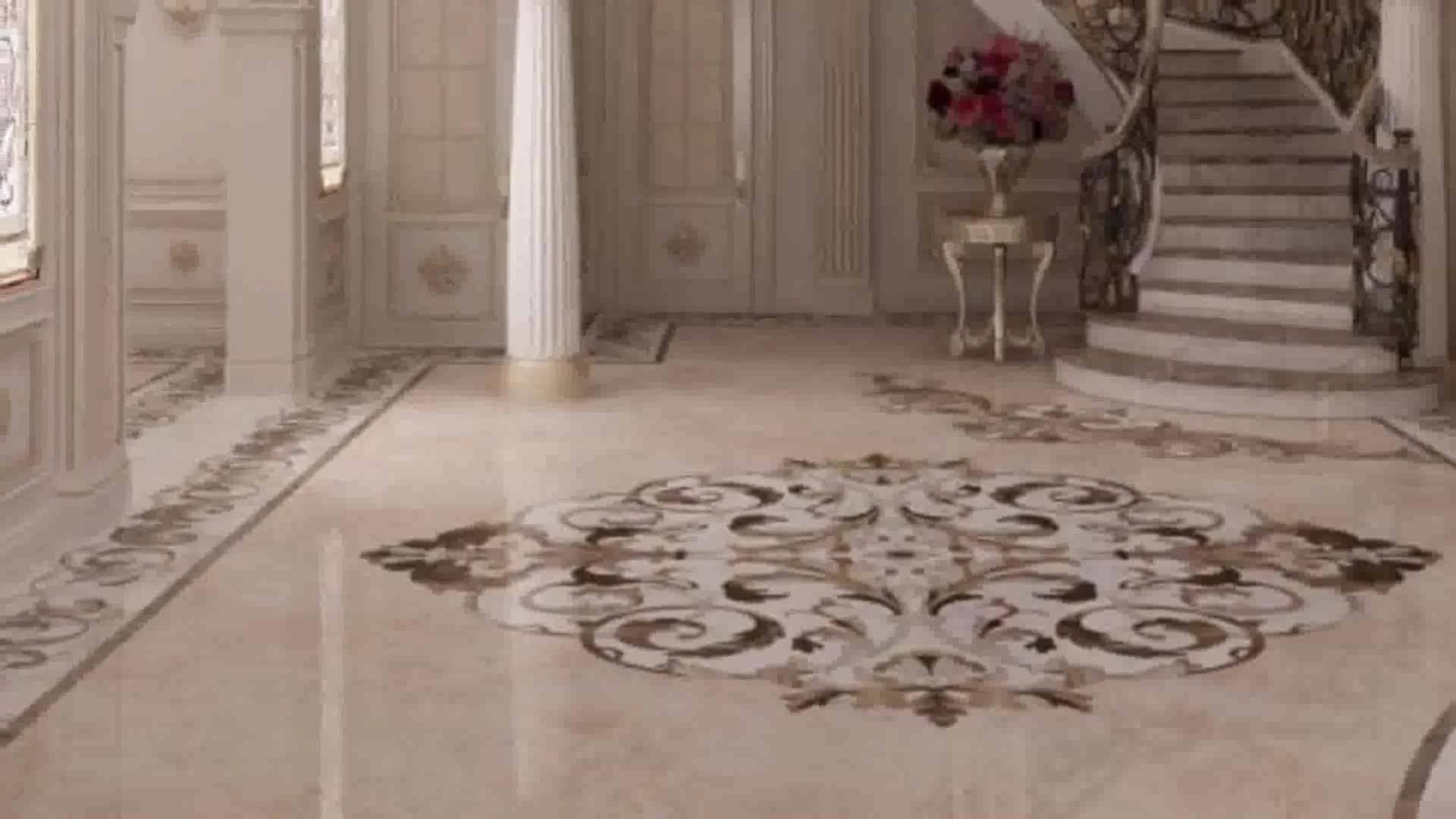 Chinese Supplier Custom Italy Flower Pattern Home Marble Floor Design