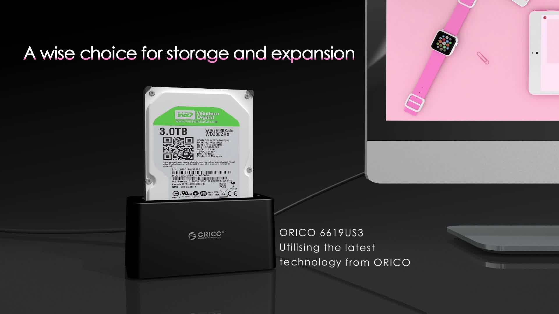 Док-станция ORICO для внешнего жесткого диска 3 0 дюйма/2 5 дюйма SATA на USB с адаптером