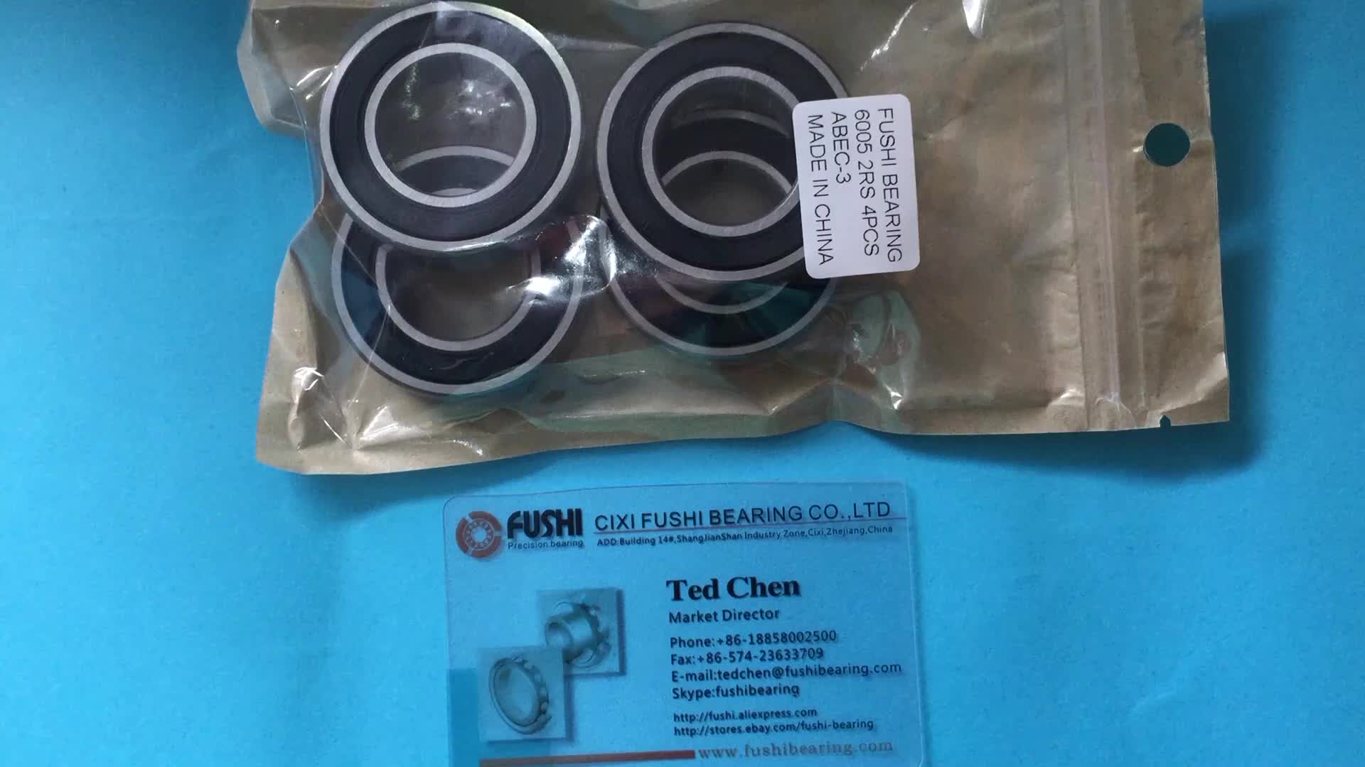 6205RS Bearing ABEC-3 (2 PCS) 25x52x15 mm Deep Groove 6205