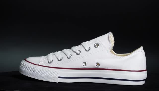 white casual canvas shoes
