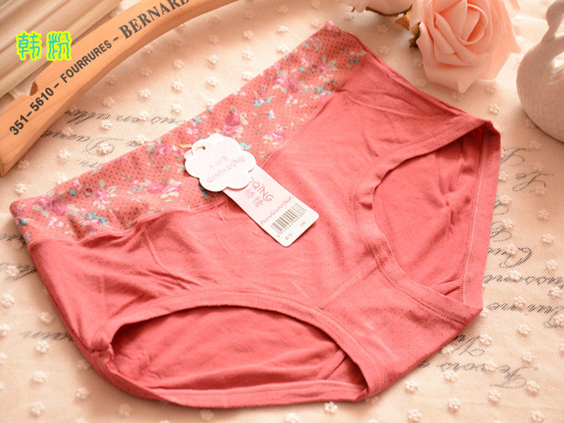 6条包邮 清仓纯棉<em>中腰</em>女式<em>莫代尔女内裤</em>大码中