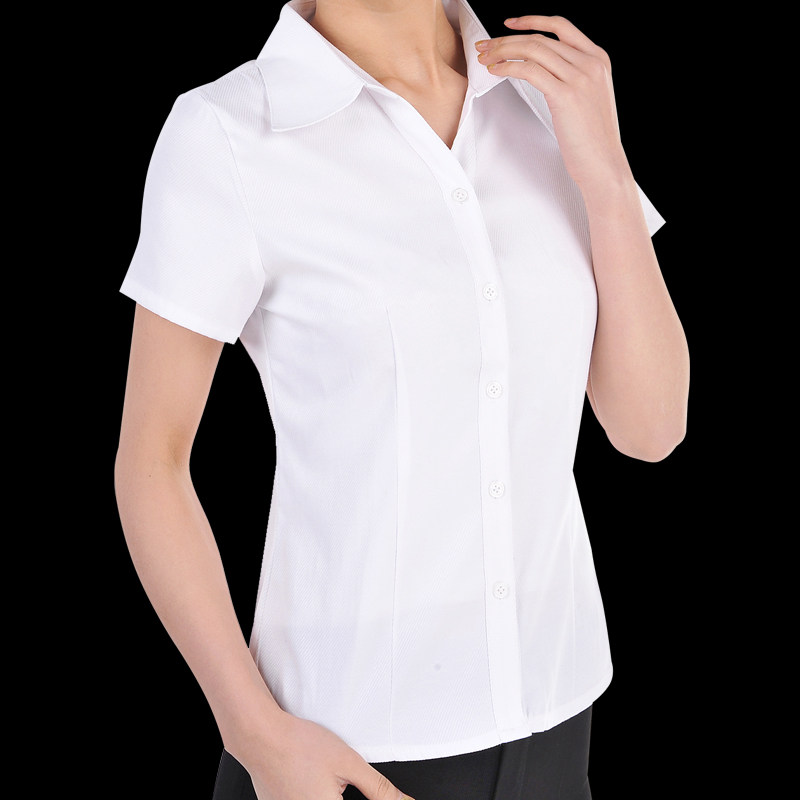 卡月职业衬衫女<em>短袖</em>夏装 上班穿<em>白</em>衬衫<em>女士</em>OL