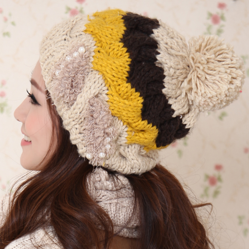 秋冬季时尚韩版针织冬帽 