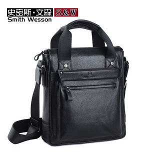  史密斯文森新款商务休闲复古男包单肩包包手提包男士背包牛皮