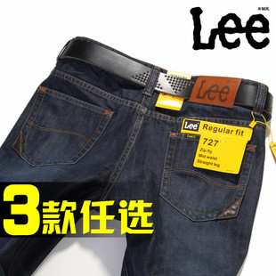  Lee男士牛仔裤修身直筒李牌Lee正品男装牛仔长裤子小脚韩版潮休闲