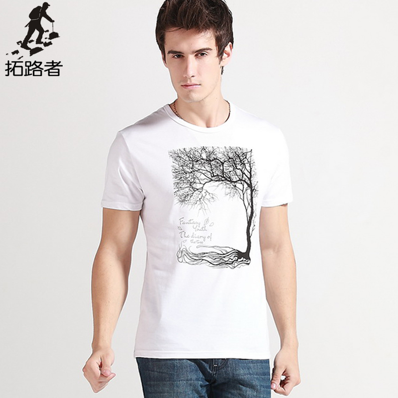 短袖T恤潮丝光棉纯棉...