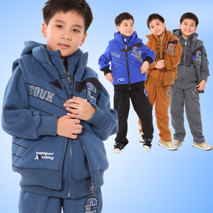  万美男童卫衣套装男童秋装儿童卫衣男童卫衣加厚抓绒12135