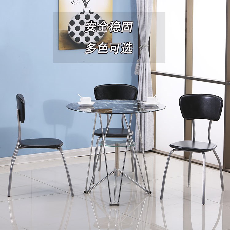 Negotiate Round table Small round Table Toughened glass Round table chair Glass Table dining table and chair combination Modern simplicityin the Residential furniture , Tables , Dining table category - from Buy2taobao.com to provide professional Taobao agent buy service