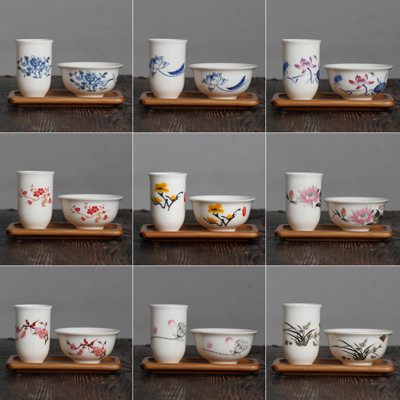 陶瓷白瓷闻香杯 品茗杯长杯子茶艺表演留香杯套组象牙白功夫茶杯|msdalam kategori pinggan mangkuk, set teh, cawan aroma - dari Buy2taobao.com untuk memberikan perkhidmatan ejen Taobao profesional membeli