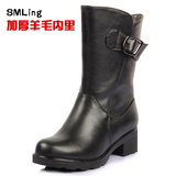 <em>淘宝</em>聚划算<em>购物</em>羊<em>皮靴</em>正品<em>女式</em>中筒羊毛<em>皮靴</em>高