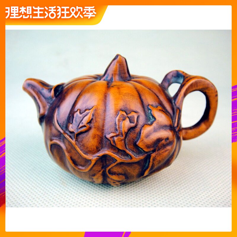 黄杨木雕件手玩件南瓜壶茶室茶宠摆件 南瓜茶壶工艺品雕刻手把件在类目 餐饮具, 茶具, 茶壶中 - 来自Buy2taobao.com提供专业的淘宝代购服务