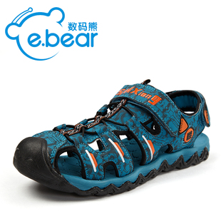  数码熊夏季新款儿童鞋男中童包头软底凉鞋男孩镂空沙滩鞋子潮
