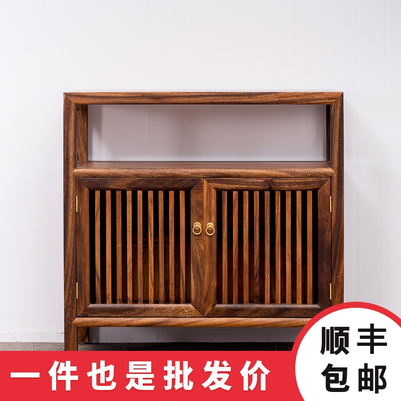 Black Walnut solid wood Sideboard Lockers Double Door New Chinese style Cabinet Tea cabinet modern Shelf Side cabinetin the Residential furniture , Cabinet , Sideboard category - from Buy2taobao.com to provide professional Taobao agent buy service