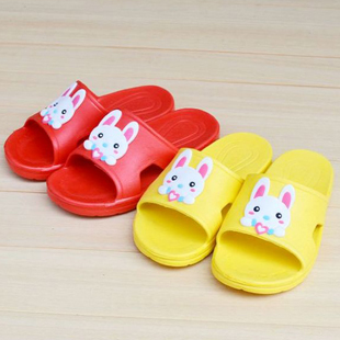  夏季新款儿童卡通兔休闲室内凉拖鞋 浴室中大童女童家居凉拖鞋