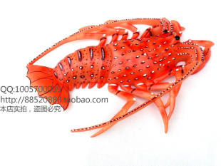  仿真动物 海鲜模型 海洋生物 塑料龙虾 螃蟹 橱柜超市摆设 装饰品