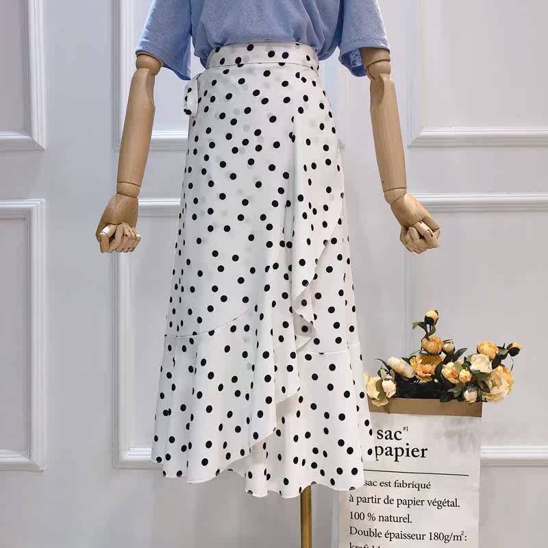 fresh Single chip Wave Chiffon skirt 2019 summer new pattern Paige Lotus leaf Mid length version A word skirtin the Women's clothing/Boutique , Skirts category - from Buy2taobao.com to provide professional Taobao agent buy service
