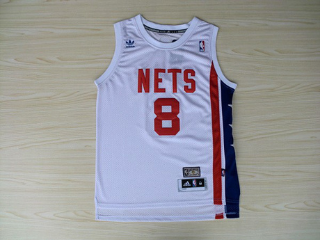 NBA正品球衣篮网队8号德隆复古球衣威廉姆斯