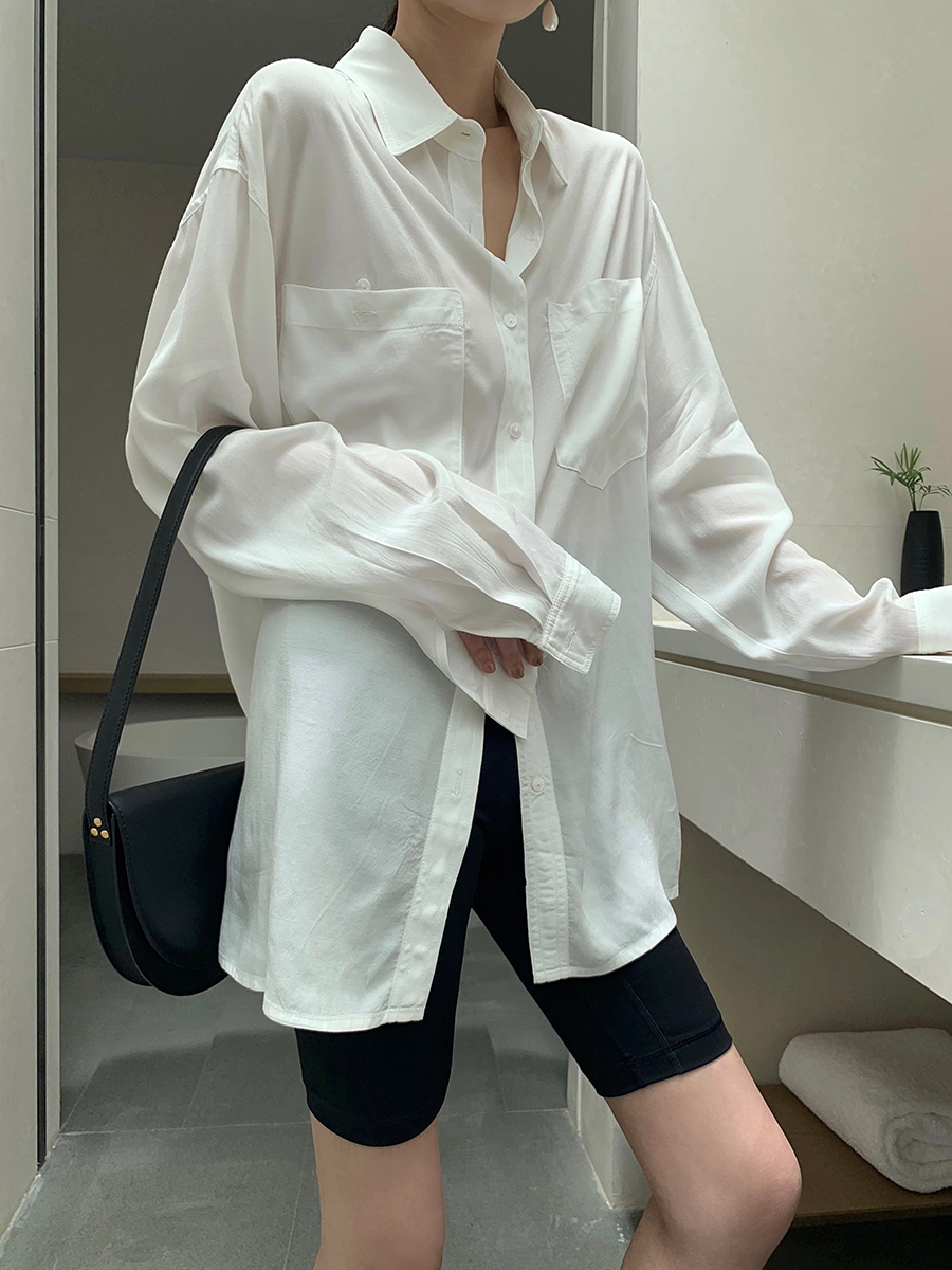 MARYME2019夏季新款冰凉触感慵懒随性宽松oversize防晒空调衬衫在类目 女装/女士精品, 衬衫中 - 来自Buy2taobao.com提供专业的淘宝代购服务