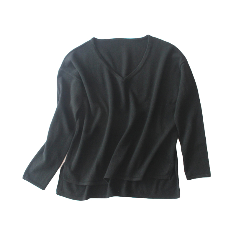 V领羊绒衫女 宽松休闲 落肩长袖 意大利Loro piana纯山羊绒18新品|msdalam kategori Butik wanita / wanita, sweater bulu - dari Buy2taobao.com untuk memberikan perkhidmatan ejen Taobao profesional membeli