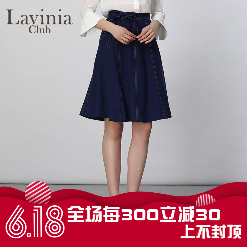Lavinia Club2018夏季新品半身裙a字裙显瘦纯色半身裙LJ83QZ38|msdalam kategori Butik wanita / wanita, skirt - dari Buy2taobao.com untuk memberikan perkhidmatan ejen Taobao profesional membeli