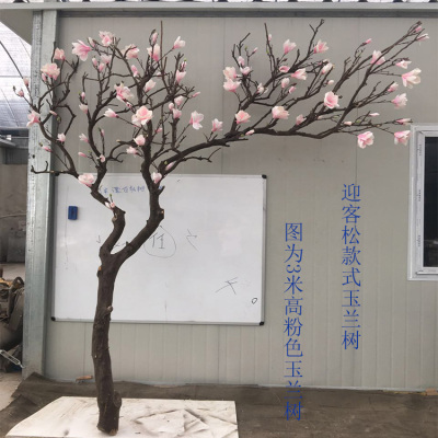 造型树干树枝干树枝装饰客厅落地白树枝花艺仿真玉兰装饰树婚庆树