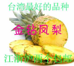  台湾进口新鲜水果/最好吃的金钻凤梨两个/每个两斤多江浙沪包邮