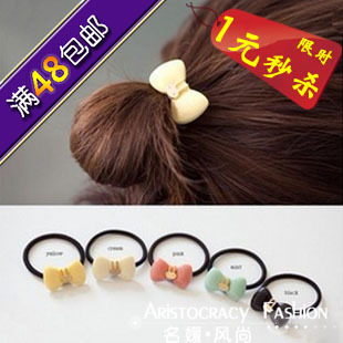  热卖韩版小兔子儿童弹力发圈头绳发绳盘发发饰头饰品满包邮 AQ029