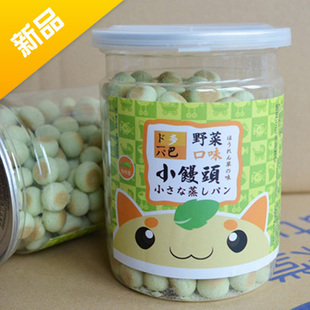  安吉盼盼台湾零食品 合味堂多巴小馒头 野菜味 140g 台湾旺旺出品