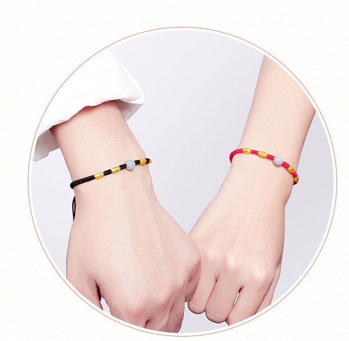 Spring Festival Valentine's Day gift lovers Bracelet a pair Red rope Transfer bead Hand rope James Bond manual weave Ankletin the Accessories/Fashion Jewelry, Bracelets category - from Buy2taobao.com to provide professional Taobao agent buy service