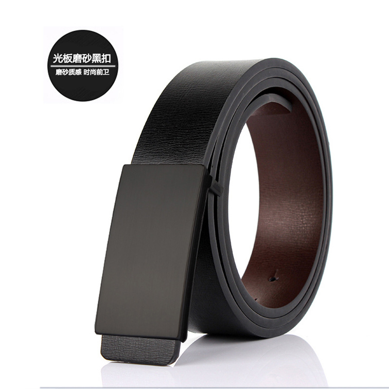Men's belt Boy belt Men's genuine leather cowhide suit Waist belt black Smooth buckle Simplicity Smooth Flatin the Accessories/Leather belt/Hat/Muffler , Belt/Leather belt/Yaolian category - from Buy2taobao.com to provide professional Taobao agent buy service