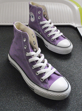 包邮！专柜正品代购converse 经典款女鞋淡紫色高帮帆布鞋108216