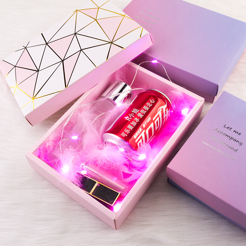 Pink girl Gilding ins Gift box exquisite Lipstick luminescence Gift box high-grade Korean Edition Gift boxin the Festive supplies/Gift , Sugar Box/Sugar Box Accessories category - from Buy2taobao.com to provide professional Taobao agent buy service