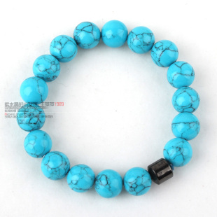  年星座开运手链 狮子座男款 蓝绿松石聚合能量手环 女巫推荐