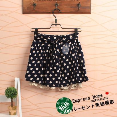 清货!日本原宿蕾丝边爱心棉质半身裙裤 春夏款