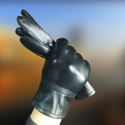 男士真皮手套绵羊皮冬季骑行户外加绒保暖女士薄款真皮情侣款手套