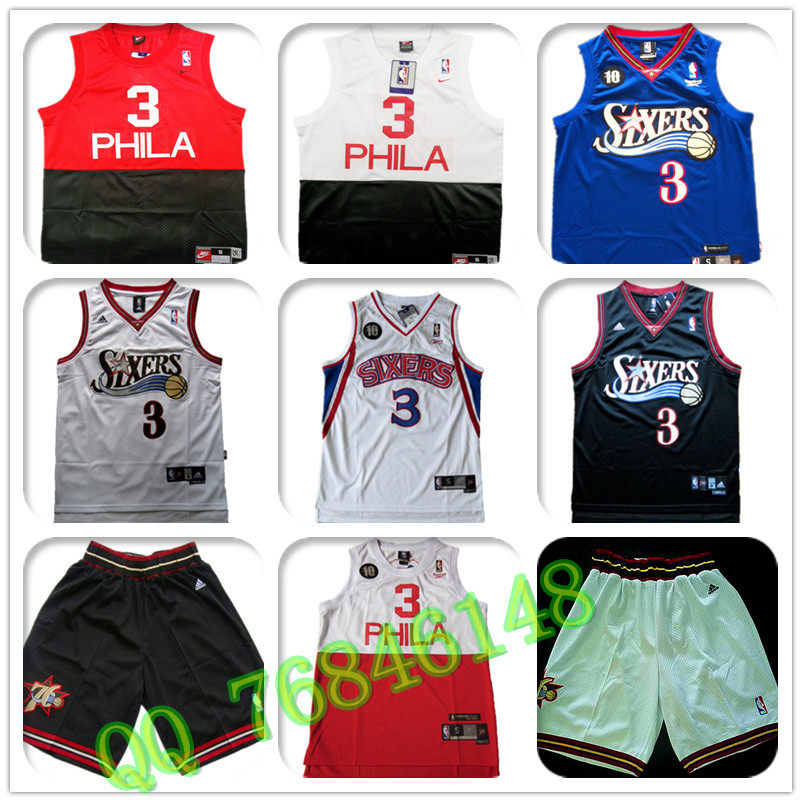 NBA球衣复古iverson张伯伦篮球服麦迪76人艾弗森球衣艾佛森篮球衣