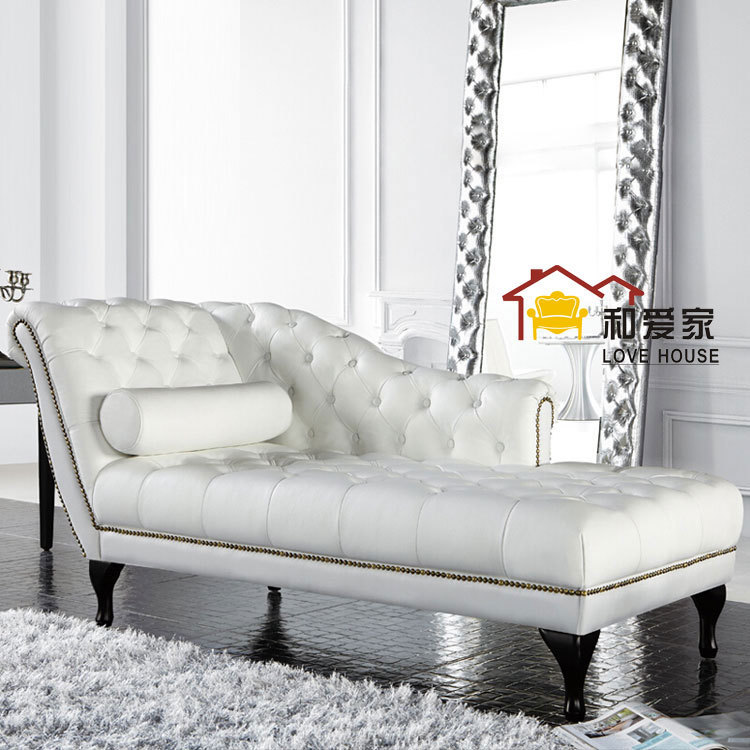 Neoclassical Leather Chaise longue European style modern Fabric art beauty bedroom Royal couch Lazy man deck chair sofa customizedin the Residential furniture , Sofa , Chaise longue category - from Buy2taobao.com to provide professional Taobao agent buy service