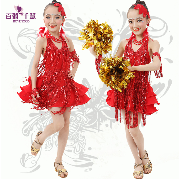 Hundred Amaran 2019 Spring new pattern Child models Latin Dancing clothes beginner Uniforms stage perform costumein the Sports/Yoga/Fitness/Fans supplies , Dance/Aerobics/Gymnastics , Latin , Latin dance costumes category - from Buy2taobao.com to provide professional Taobao agent buy service