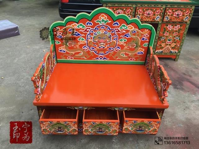 Manufactor Direct selling Tibetan Tantra Coloured drawing Hand drawn carving chair Customizable Tibet backrest sofain the Residential furniture , Class Seats , Chairs , Sofa chair category - from Buy2taobao.com to provide professional Taobao agent buy service